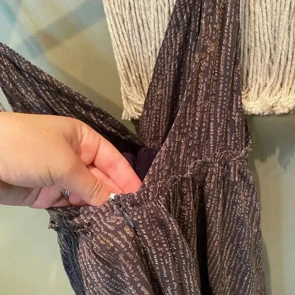 BY TOGETHER LAVENDER PATTERNED BOHO WOVEN MINI DRESS SIZE S - Picture 6 of 15